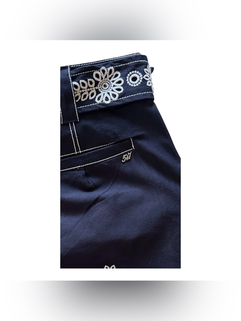 CINQ A SEPT Navy/White Mazie Eyelet Aldi Shorts Sz 4 Sm NWT $345 Boho Chic - Picture 9 of 13